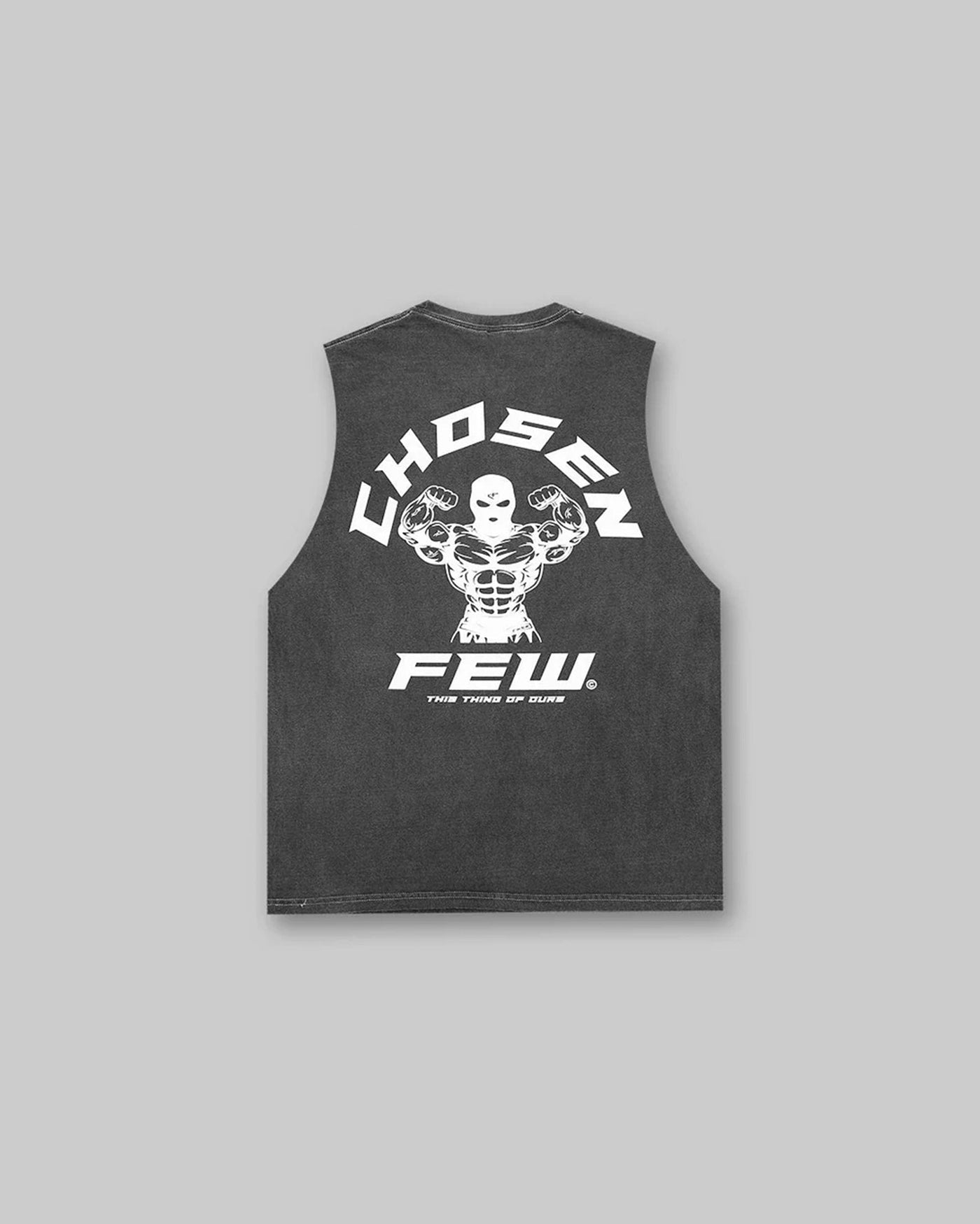 G Gym Sleeveless Tee - Vintage Black & White