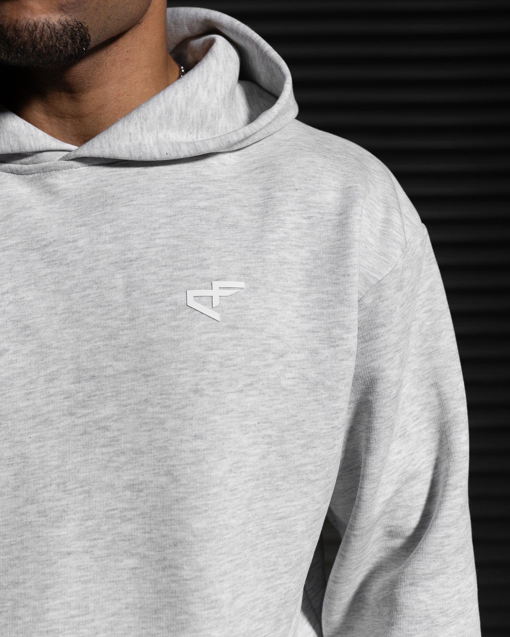 Daily Logo Hoodie - Salt & Pepper-thumbmail-7