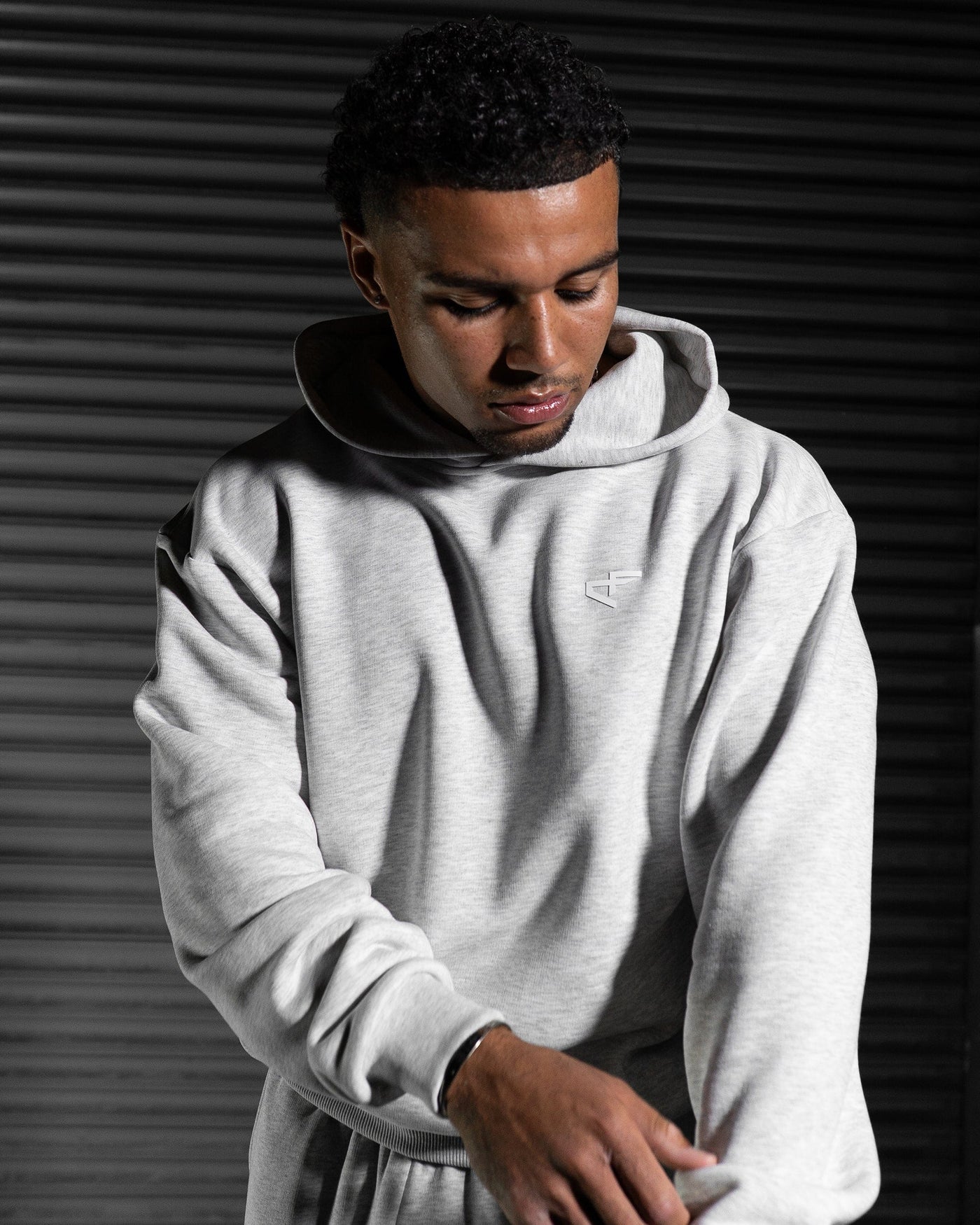 Daily Logo Hoodie - Salt & Pepper