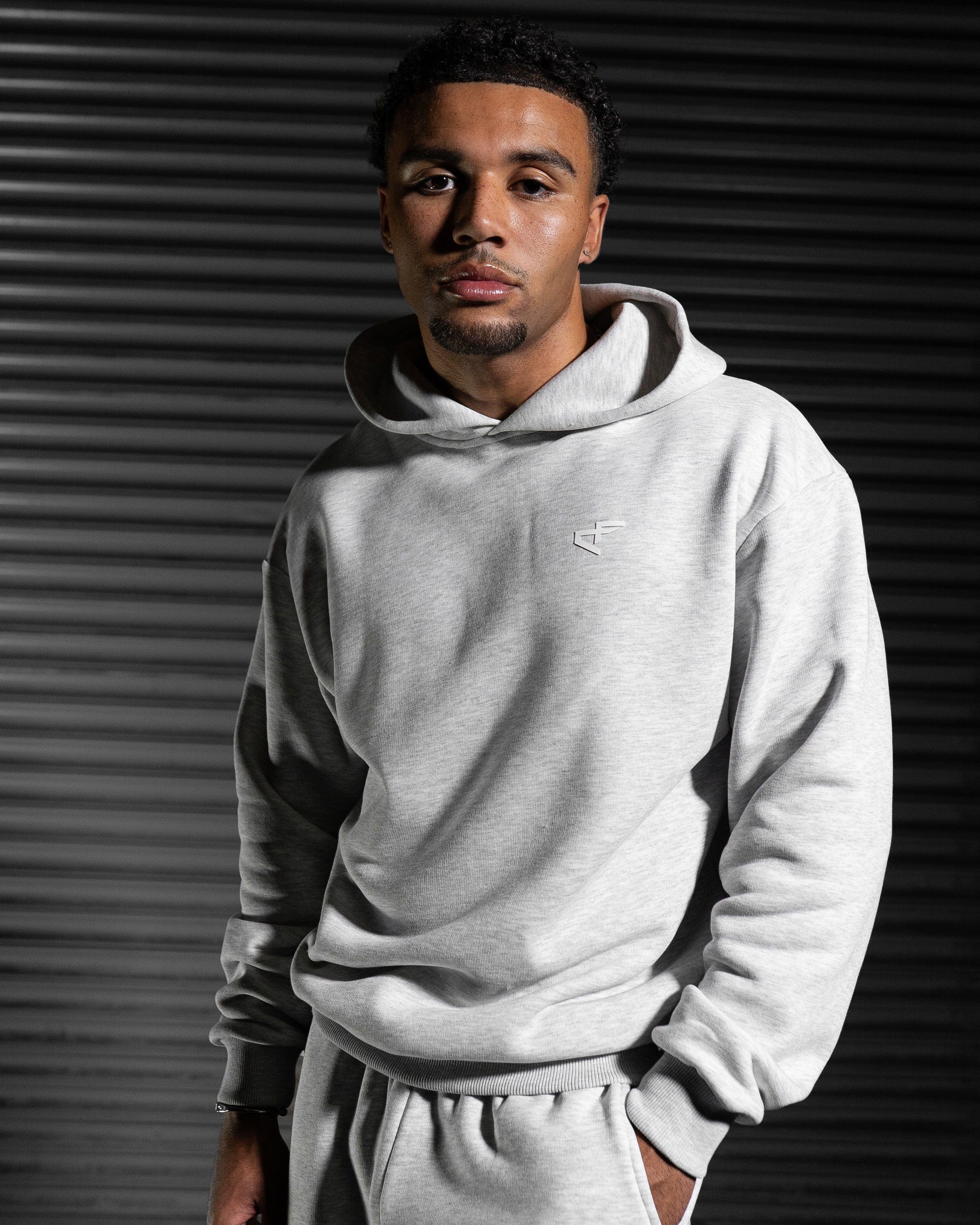 Daily Logo Hoodie - Salt & Pepper-thumbmail-5