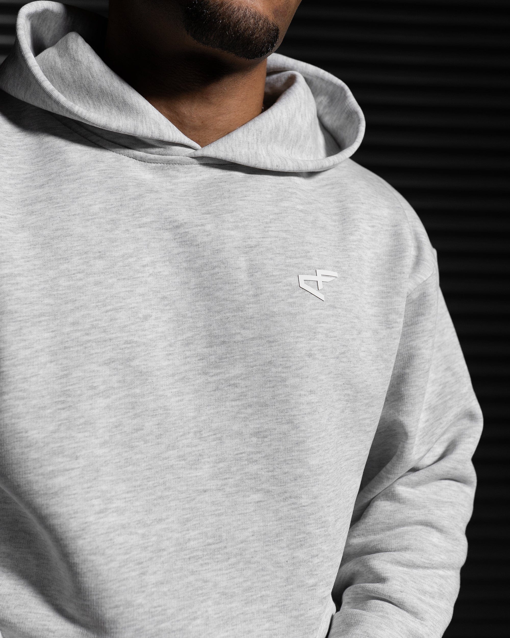 Daily Logo Hoodie - Salt & Pepper-thumbmail-3