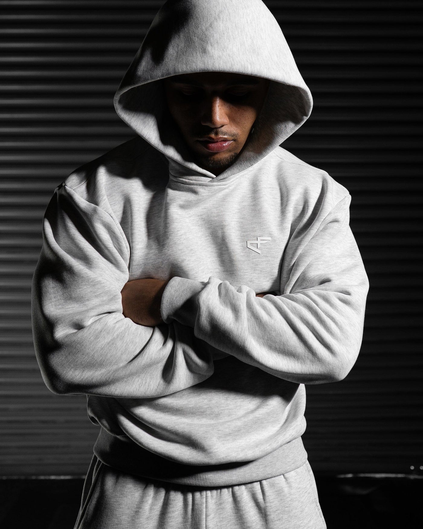 Daily Logo Hoodie - Salt & Pepper