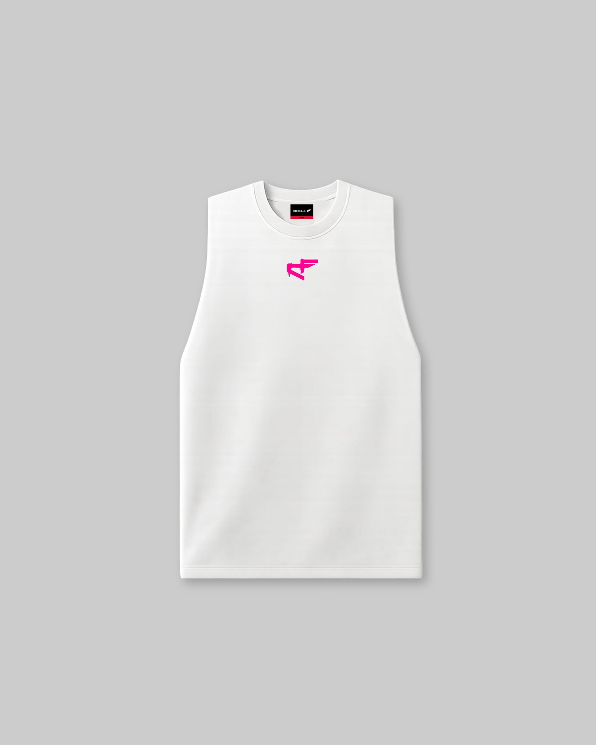 G Gym Stencil Edition - Vintage Sleeveless Tee - White/Pink/Green-thumbmail-2
