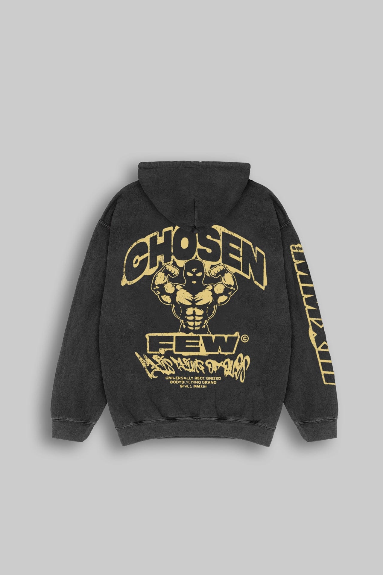 G Gym Street Edition Hoodie Retro Charcoal Black & Gold