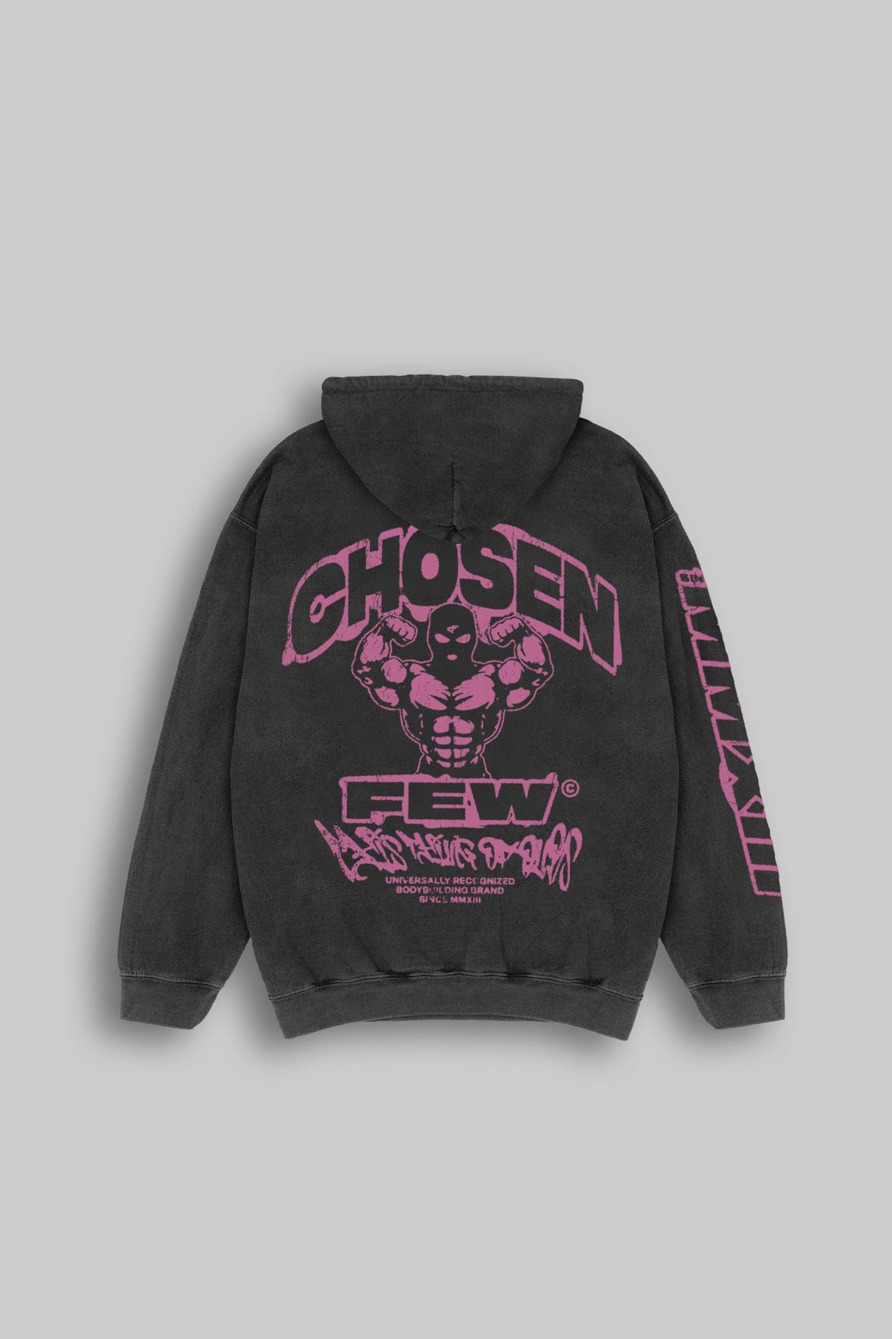 G Gym Street Edition Hoodie Retro Charcoal Black & Pink