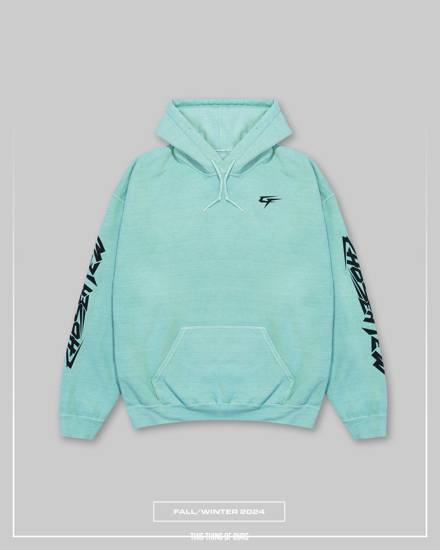 Iron Thunder Hoodie - Vintage Tiffany Blue & Black