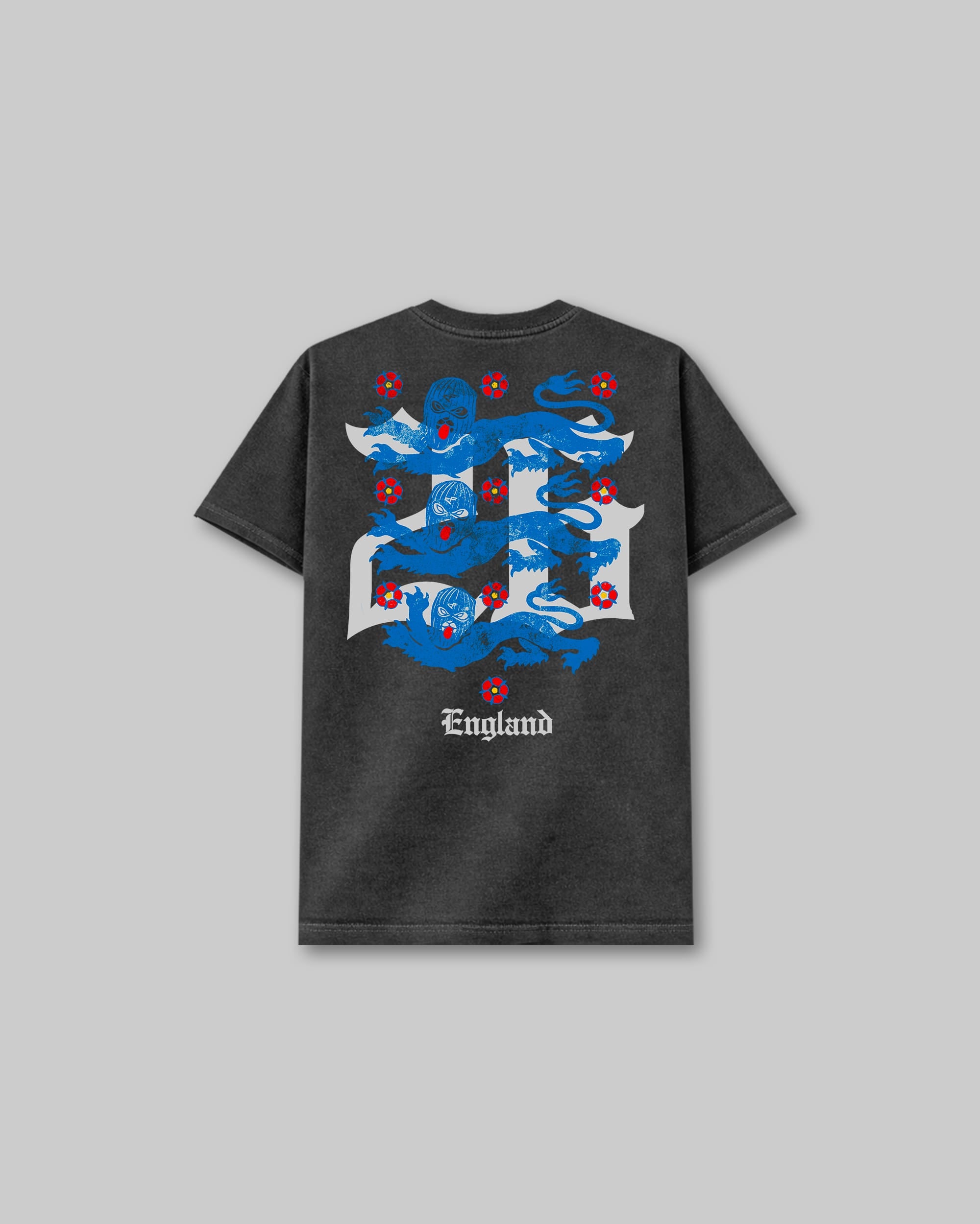 Three Lions - Vintage Tee - Black