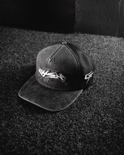 Iron Thunder Trucker Cap - Vintage Black