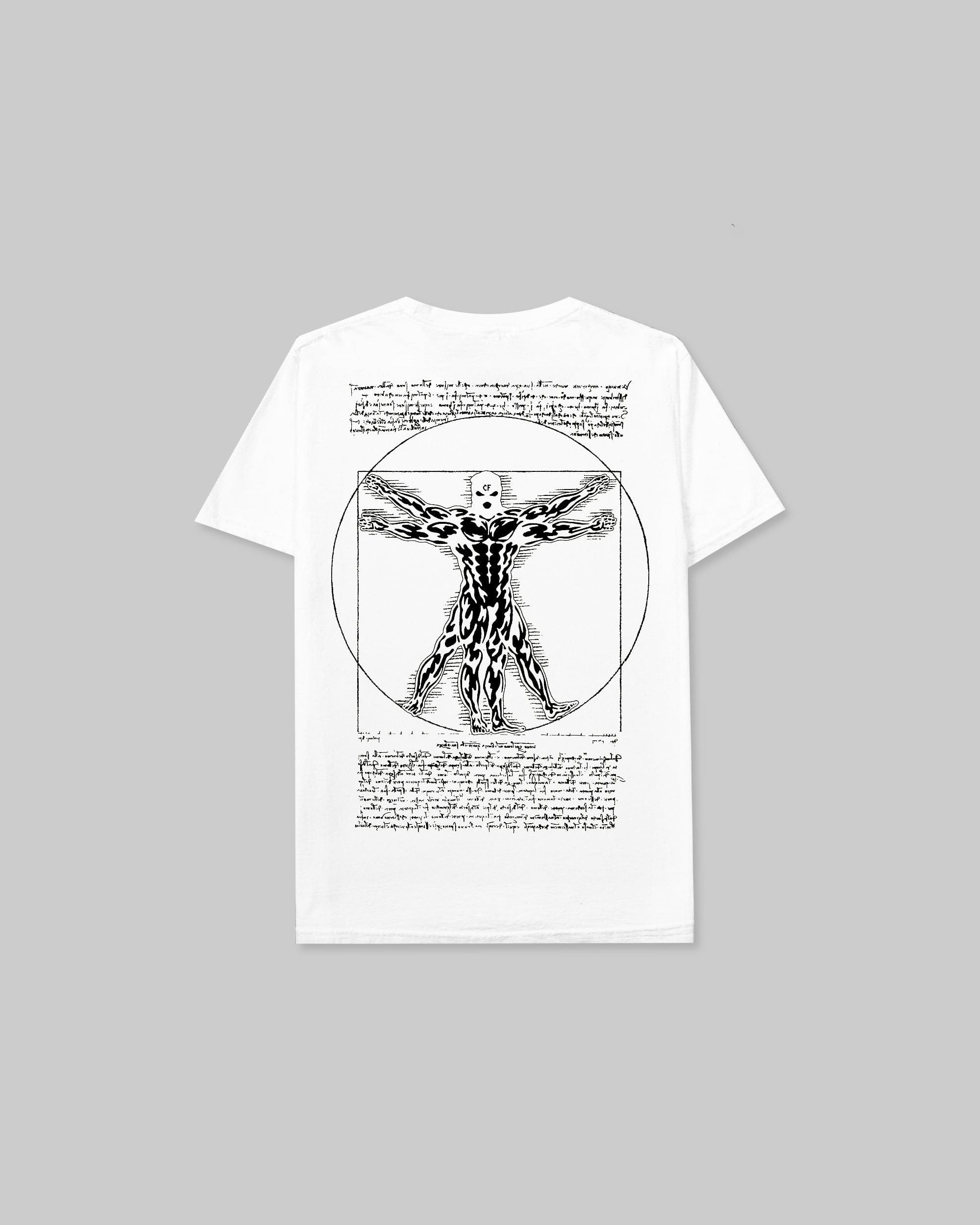 Vitruvian Mass - Vintage Tee - White & Black