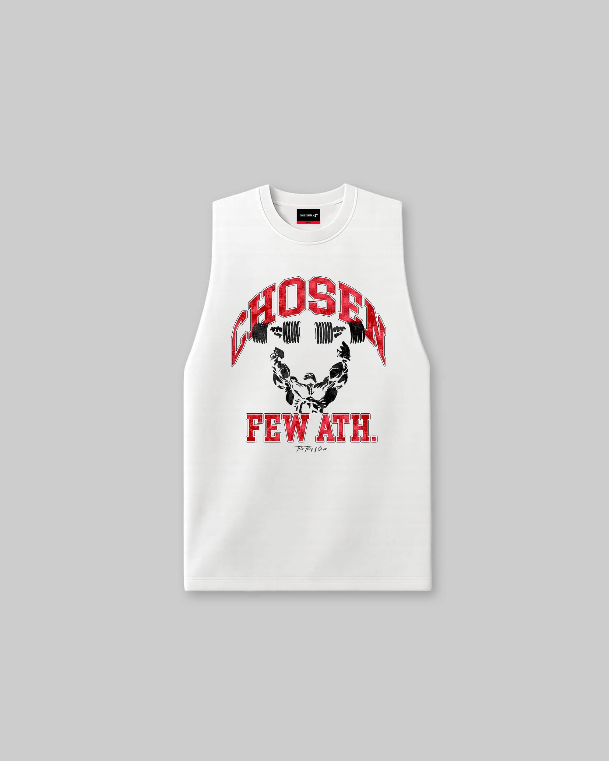 Iron Varsity - Vintage Sleeveless Tee - White-thumbmail-1