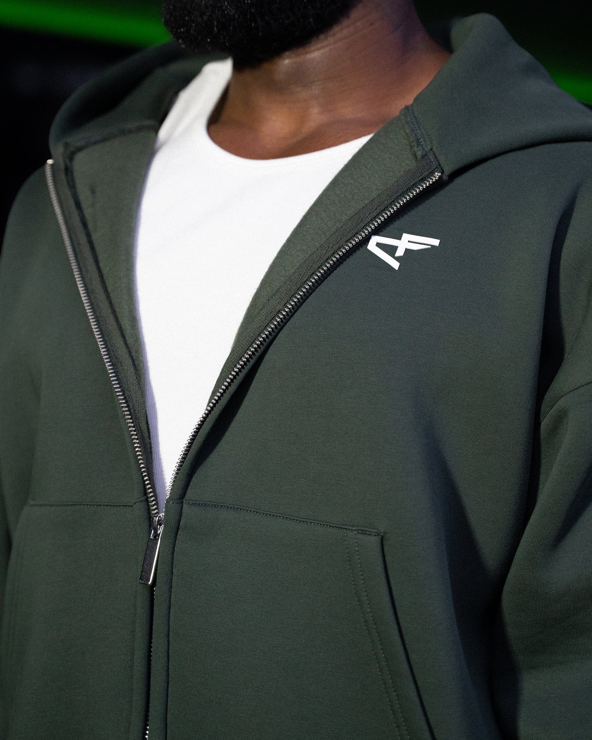 Daily Logo Zip Hoodie - Verde-thumbmail-3