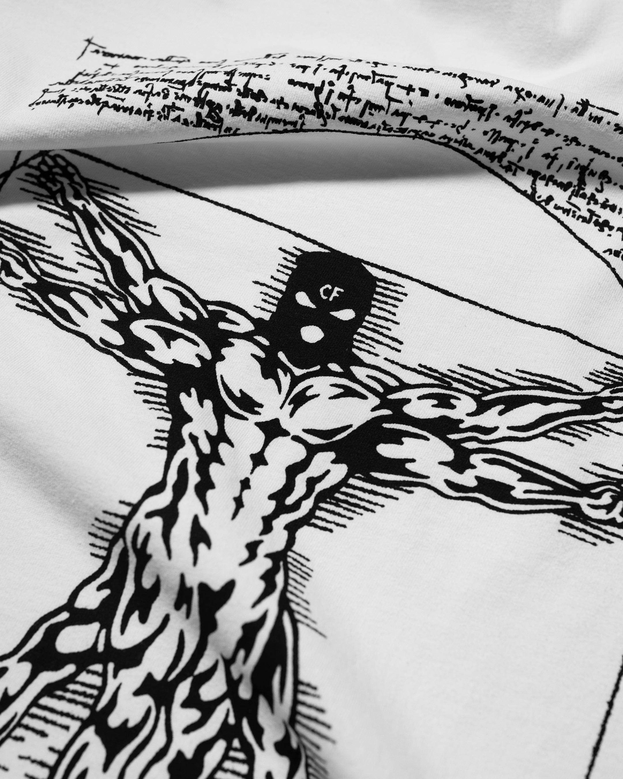 Vitruvian Mass - Vintage Tee - White & Black