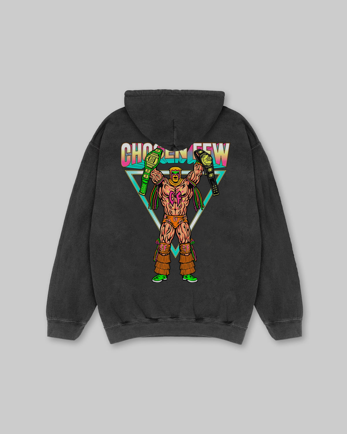 Warrior - Vintage Hoodie - Black-thumbmail-1