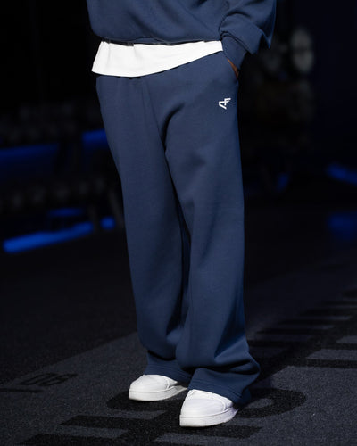 Daily Logo Wide Jogger - Navy Blue