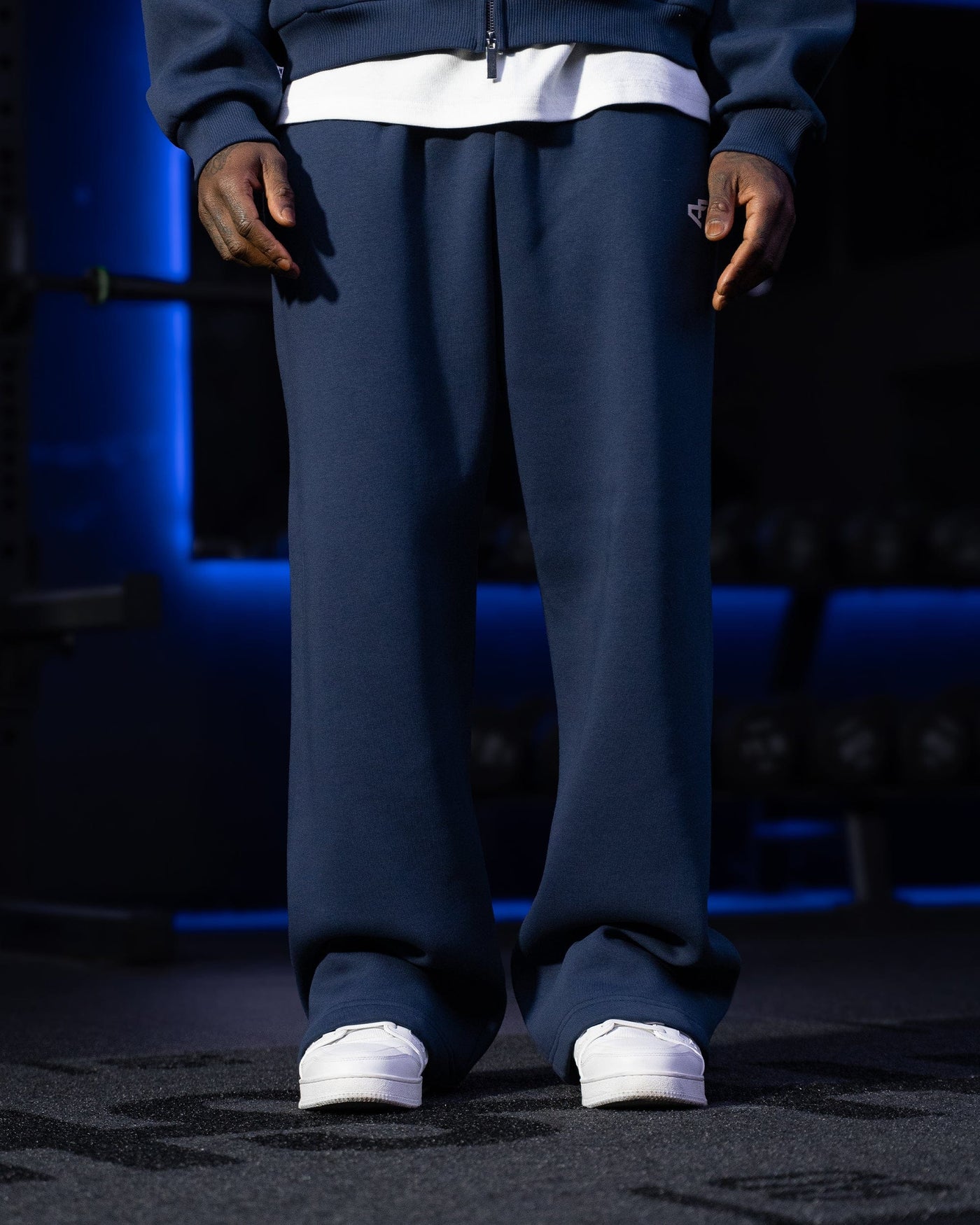 Daily Logo Wide Jogger - Navy Blue