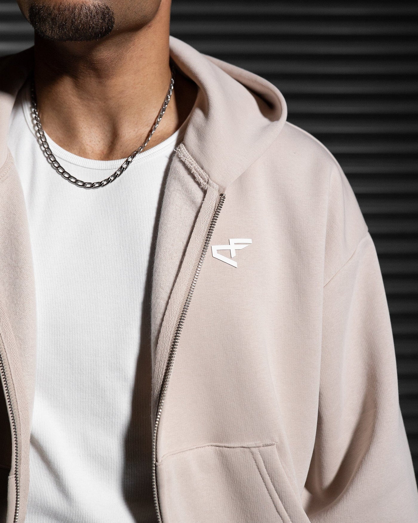 Daily Logo Zip Hoodie - Dune Dusk