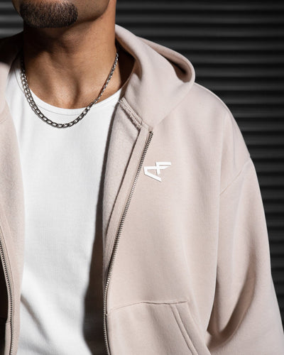 Daily Logo Zip Hoodie - Dune Dusk