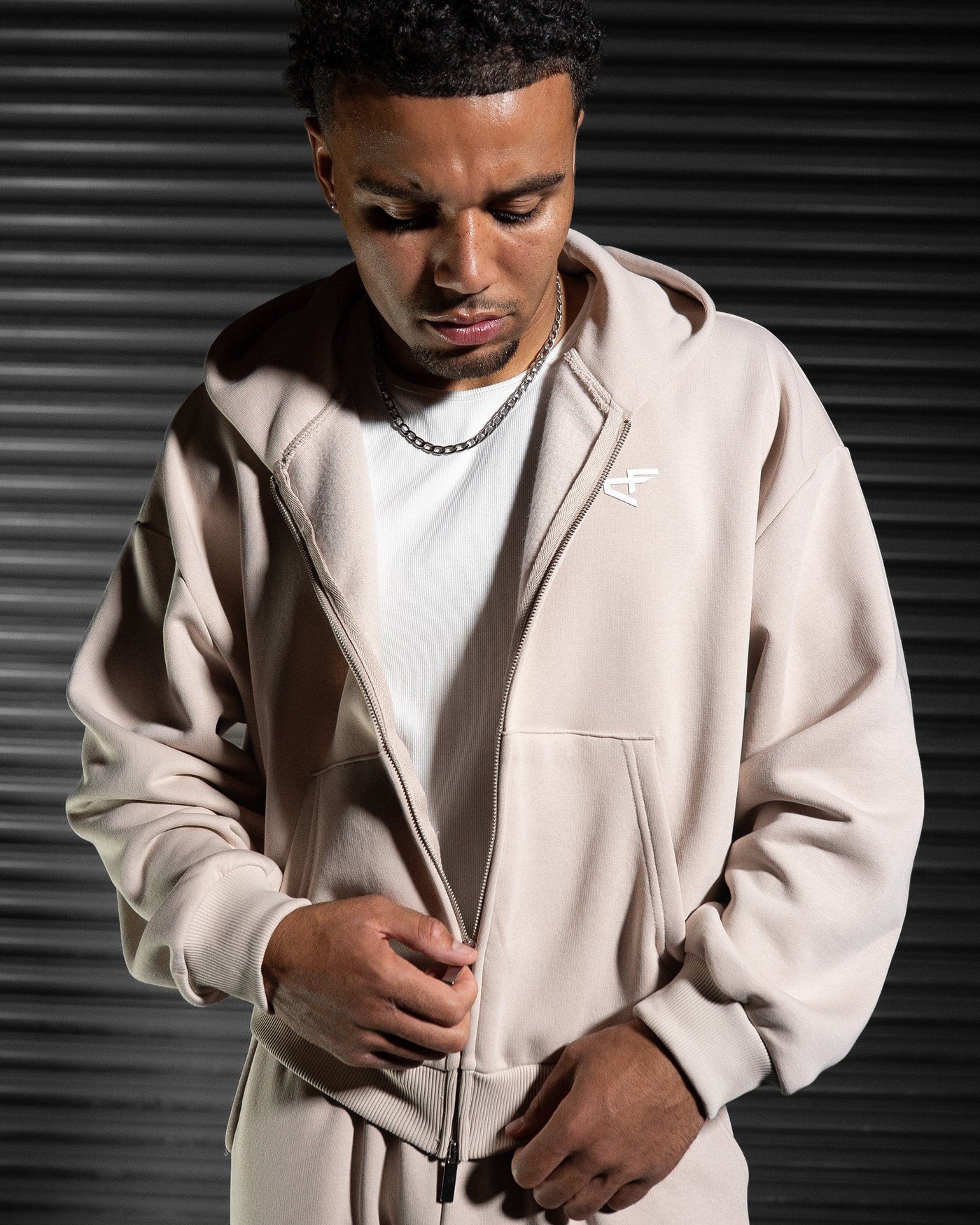 Daily Logo Zip Hoodie - Dune Dusk