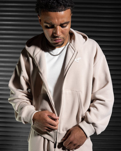 Daily Logo Zip Hoodie - Dune Dusk