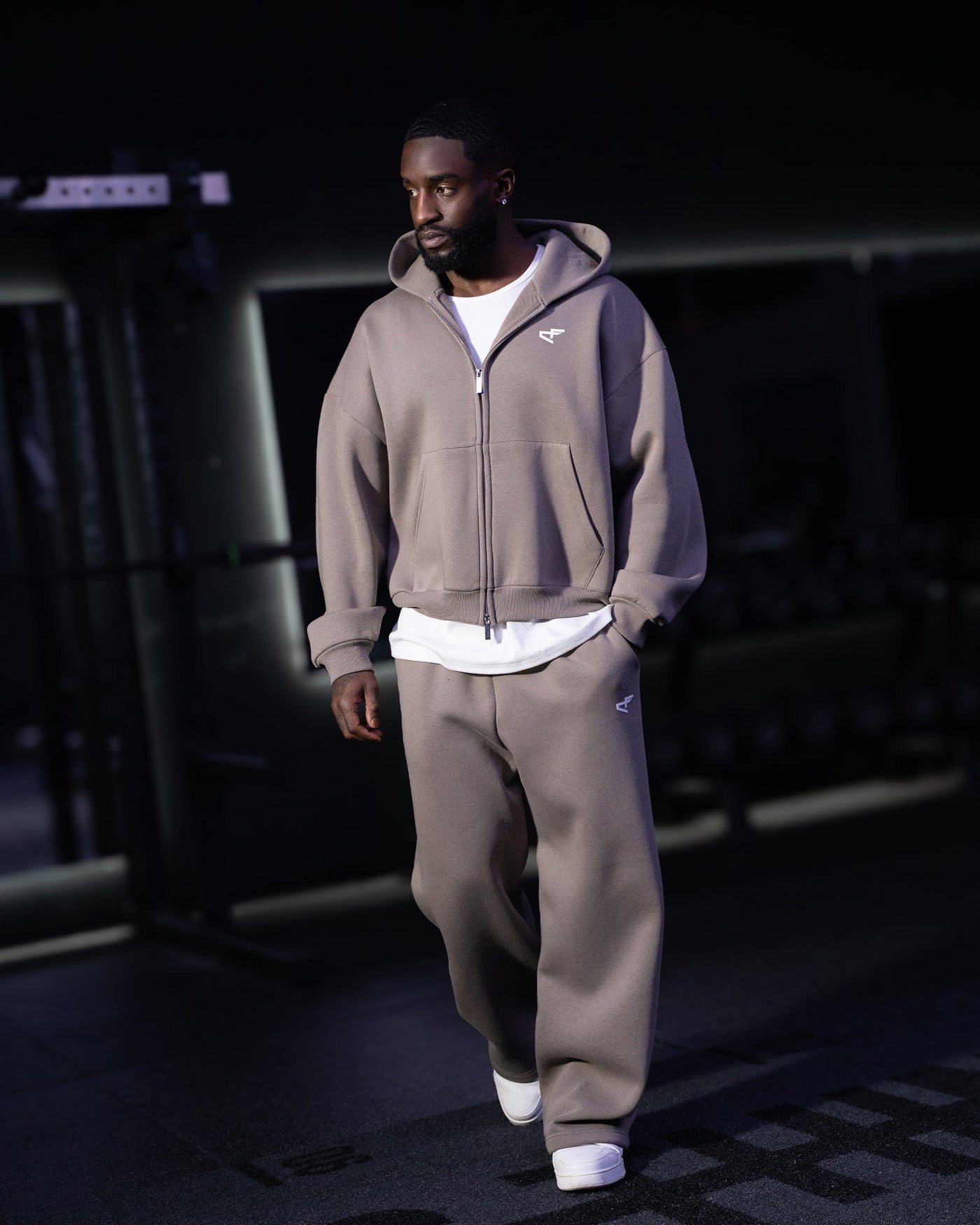 Daily Logo Zip Hoodie - Desert Sand