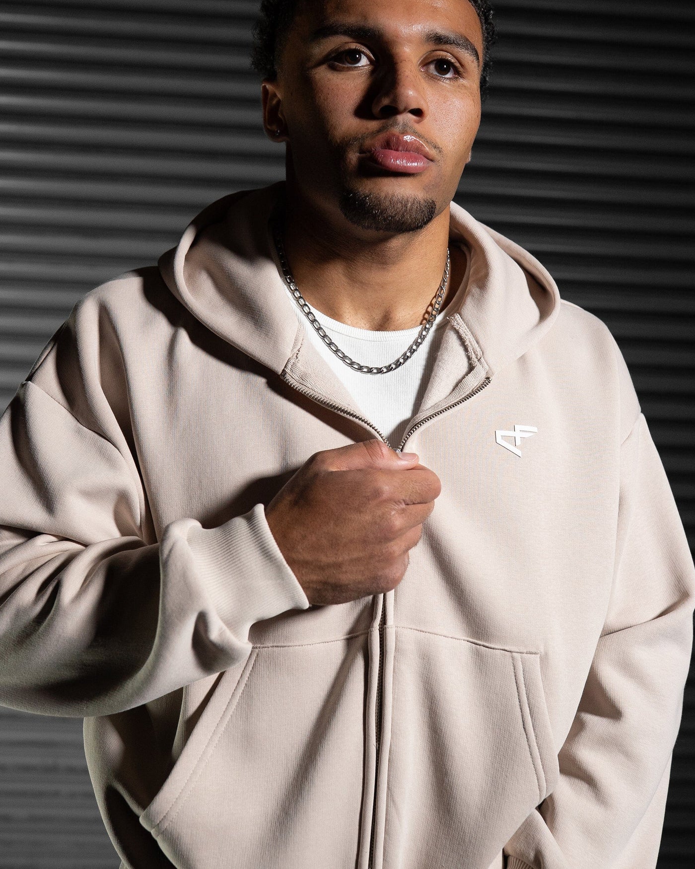 Daily Logo Zip Hoodie - Dune Dusk