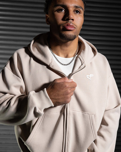 Daily Logo Zip Hoodie - Dune Dusk