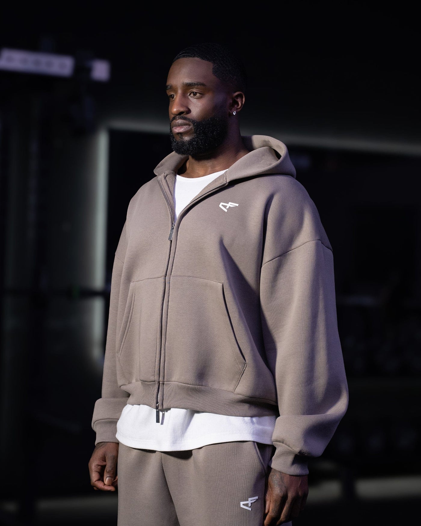 Daily Logo Zip Hoodie - Desert Sand