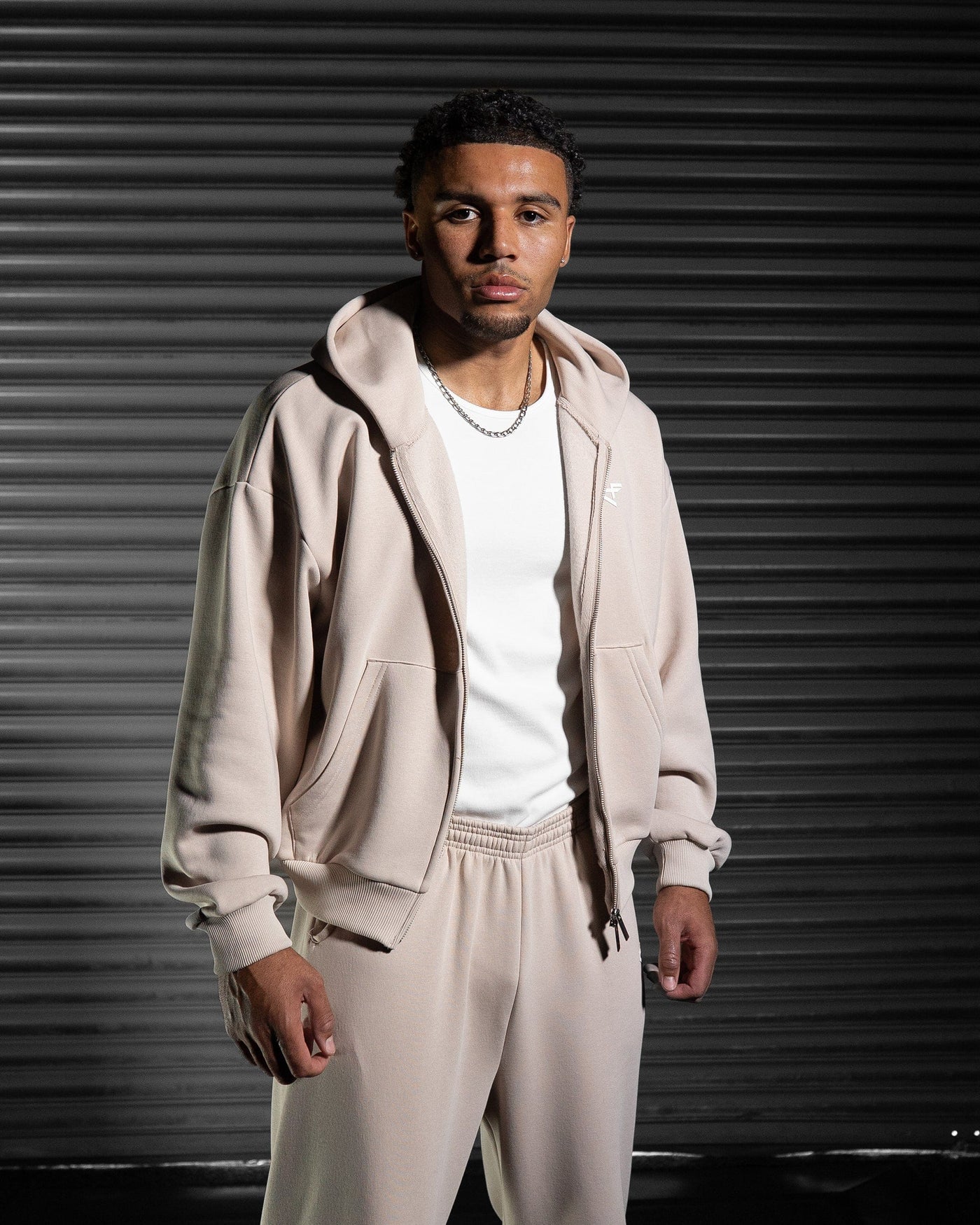 Daily Logo Zip Hoodie - Dune Dusk