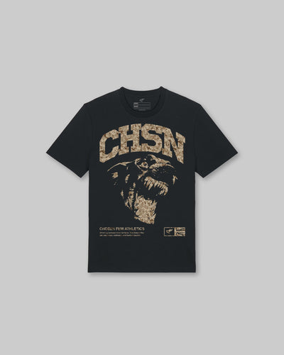 Fearless Heavy Tee - Black & Pixel Tan