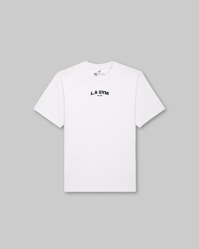 L.A Gym Official Heavy Tee - White & Black