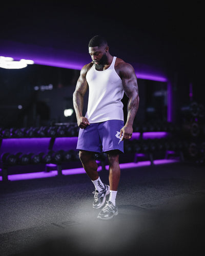 Iron Thunder SS25 Mesh Short - Purple & White