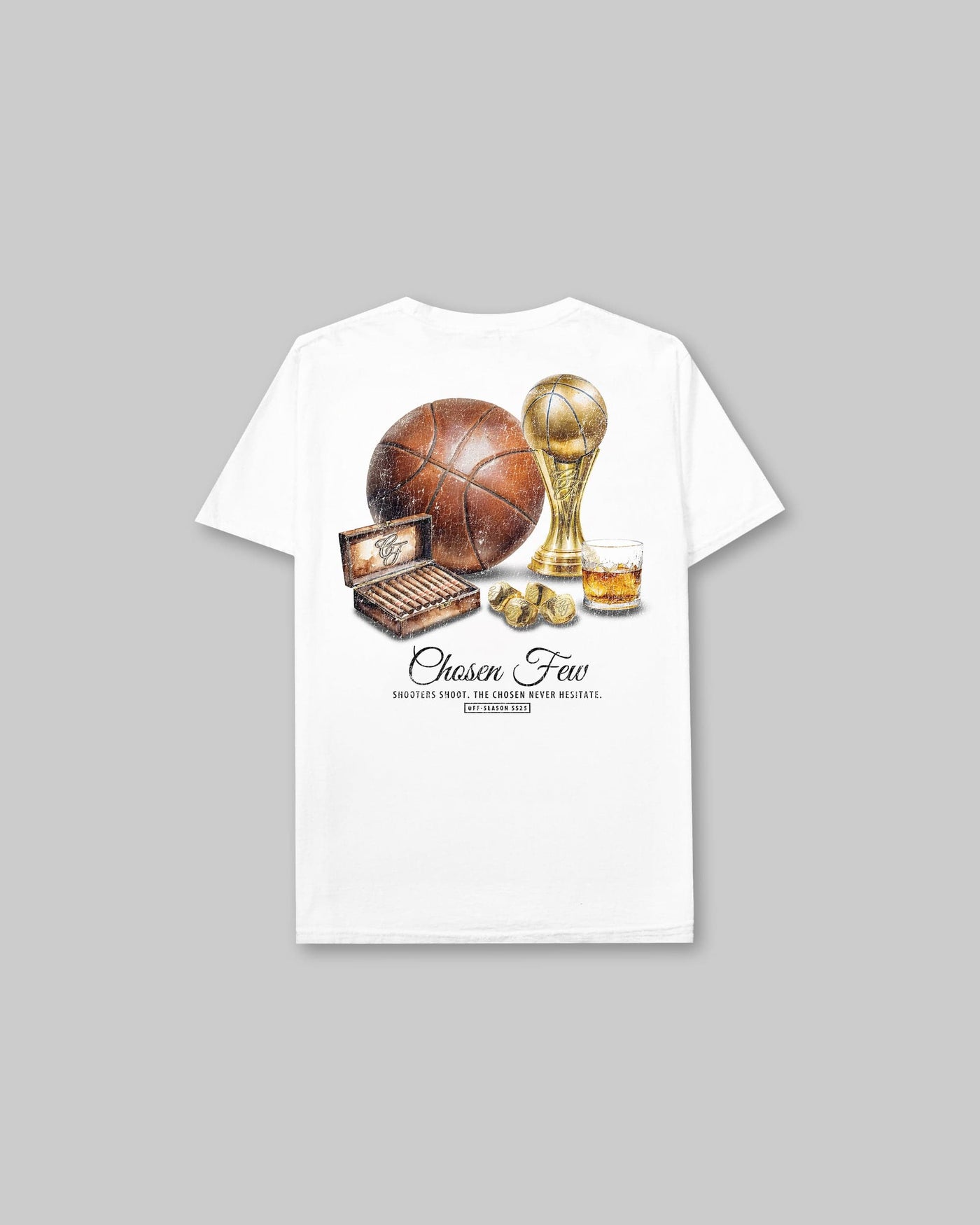 Off-Season Basketball SS25 Vintage Tee - White