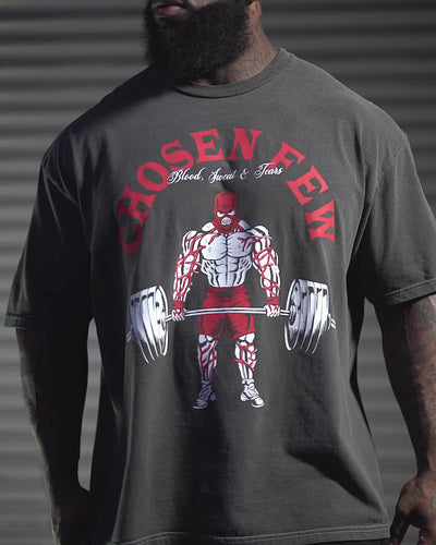 BST Deadlift Vintage Tee Black & Red