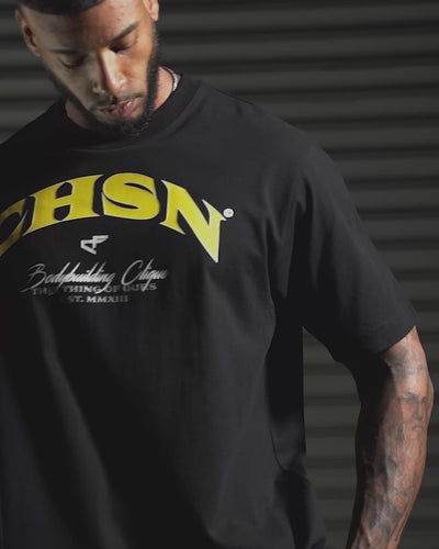 Clique Heavy Tee - Black & Yellow