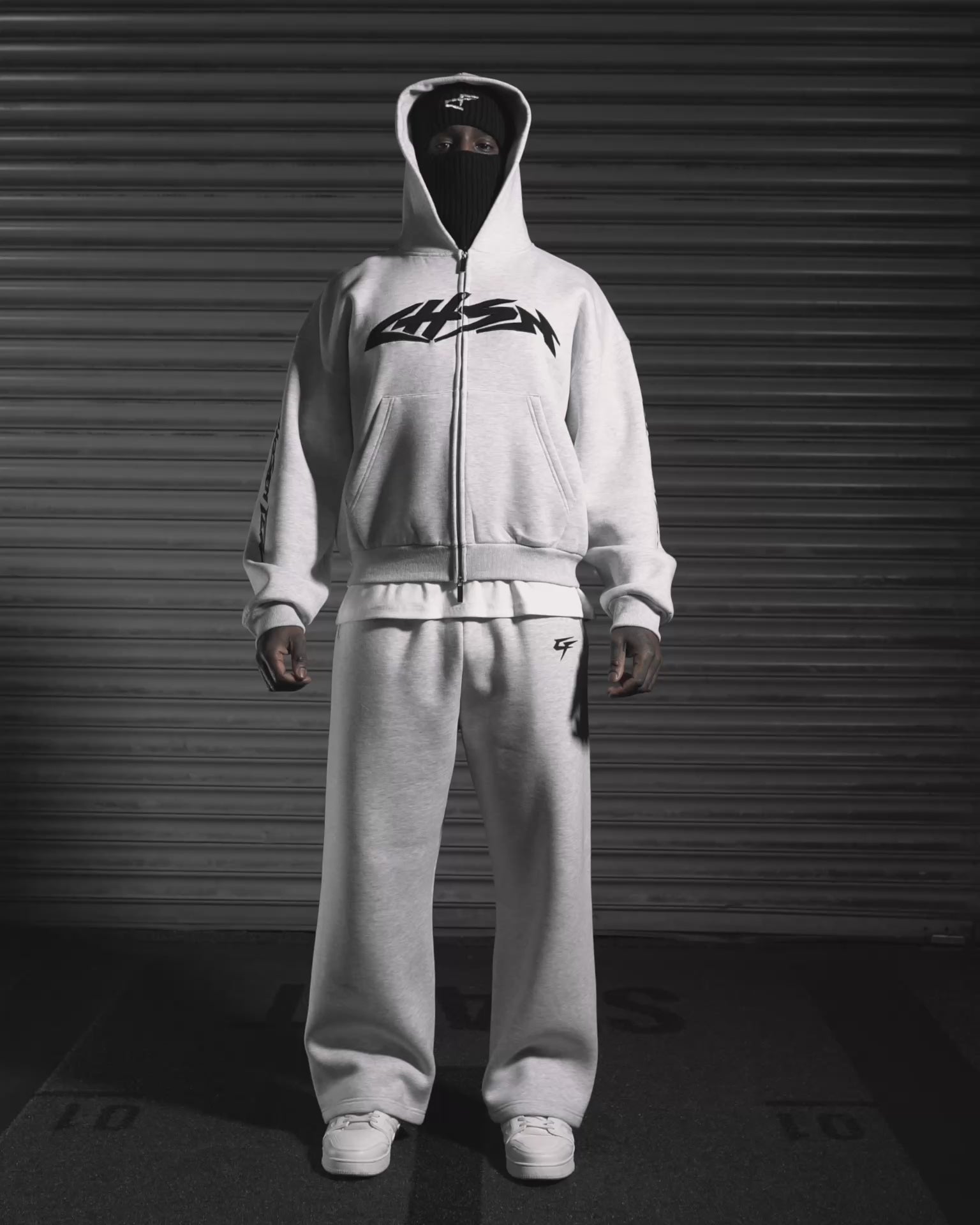 Iron Thunder Zip Hoodie - Salt & Pepper-thumbmail-10