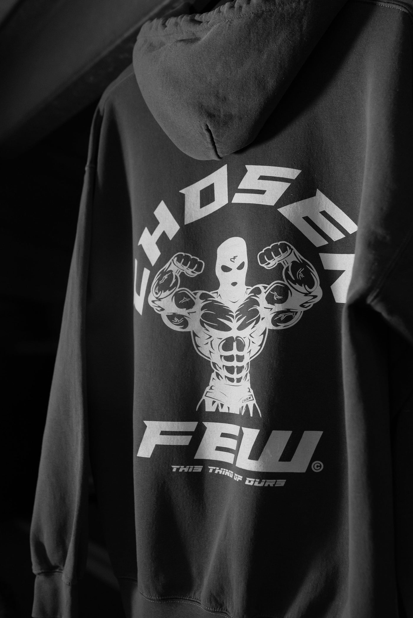 G Gym - Vintage Hoodie - Black & White