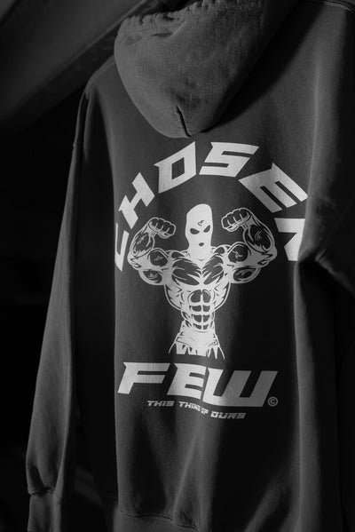 G Gym - Vintage Hoodie - Black & White